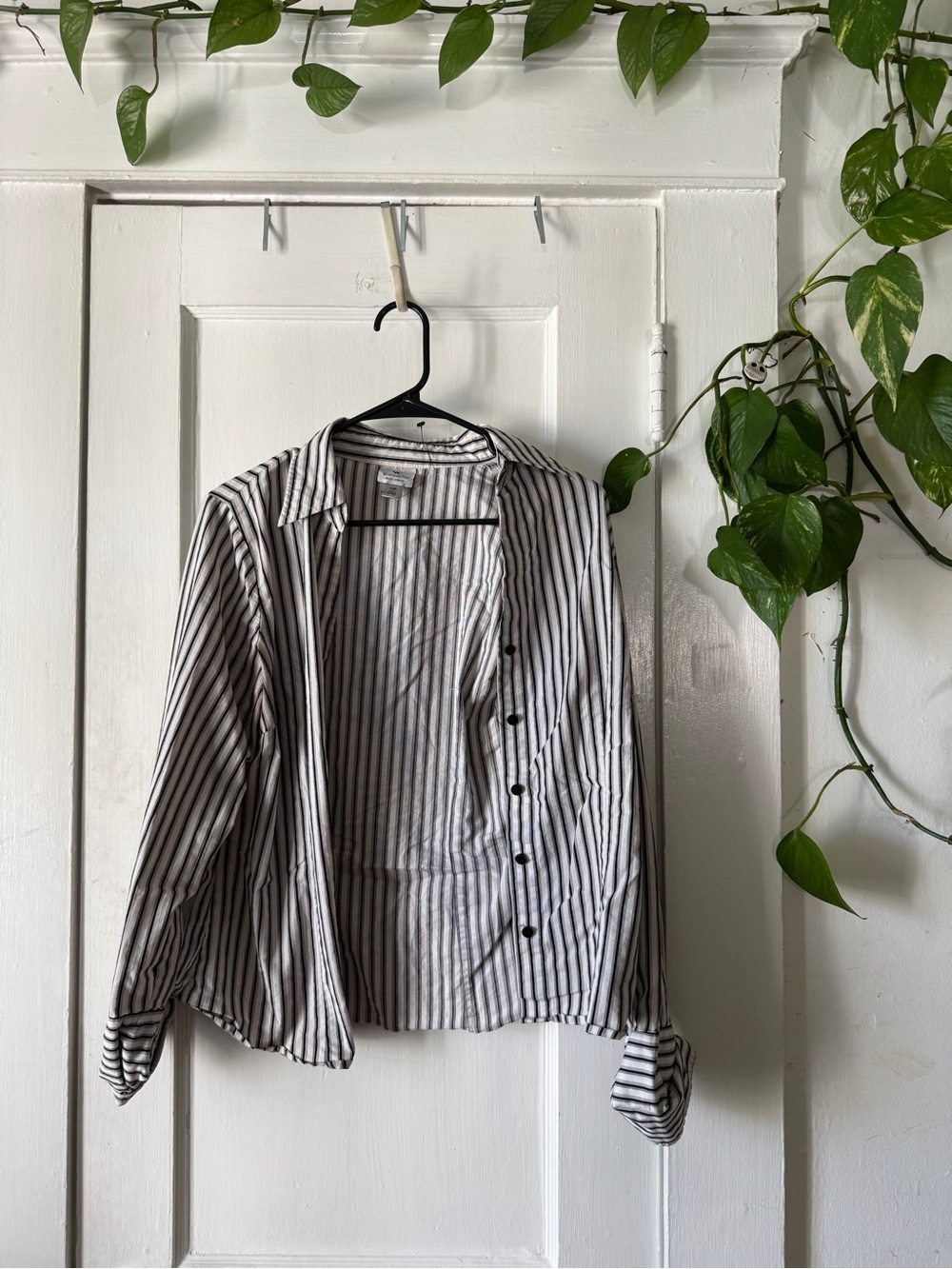 Worthington Black and White Striped Top 12P